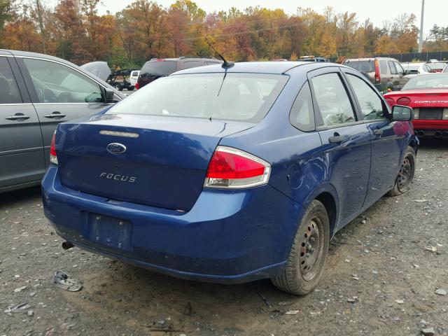 1FAHP34N68W293178 - 2008 FORD FOCUS S/SE BLUE photo 4