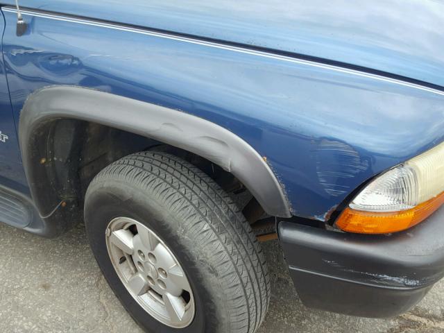 1B4HS38N52F132988 - 2002 DODGE DURANGO SP BLUE photo 9