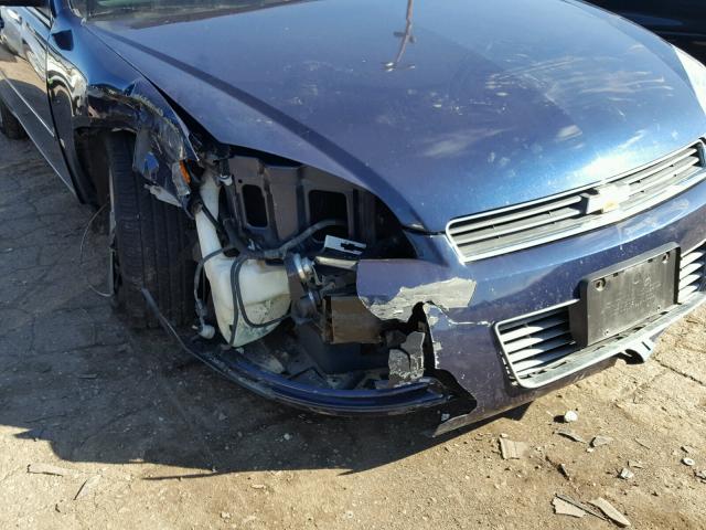 2G1WB58N089259485 - 2008 CHEVROLET IMPALA LS BLUE photo 10