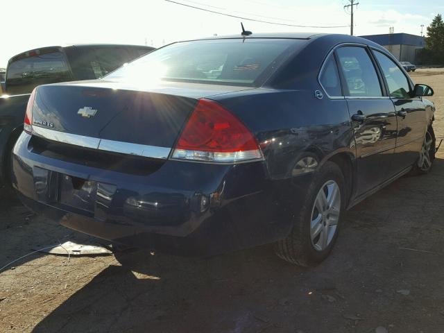 2G1WB58N089259485 - 2008 CHEVROLET IMPALA LS BLUE photo 4