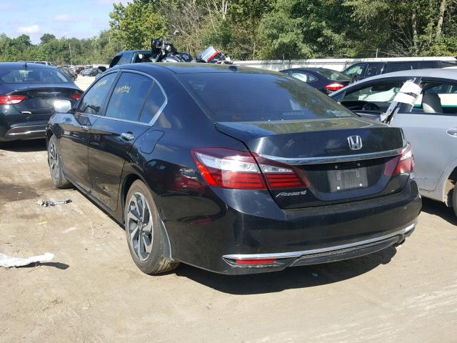 1HGCR2F86GA028922 - 2016 HONDA ACCORD EXL BLACK photo 3