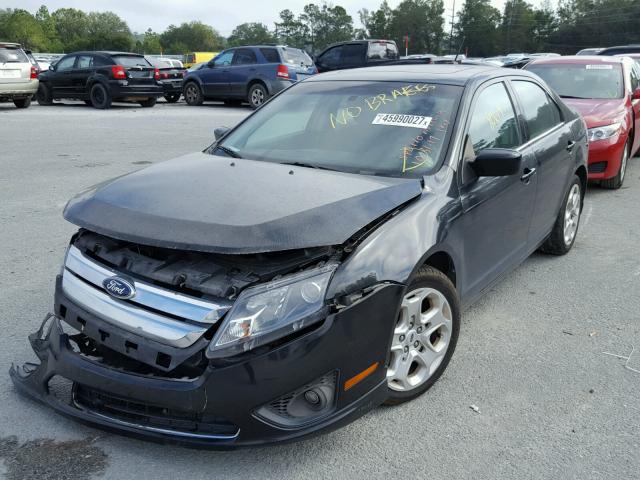 3FAHP0HA7BR160011 - 2011 FORD FUSION SE BLACK photo 2