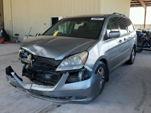 5FNRL38437B081353 - 2007 HONDA ODYSSEY EX BLUE photo 2