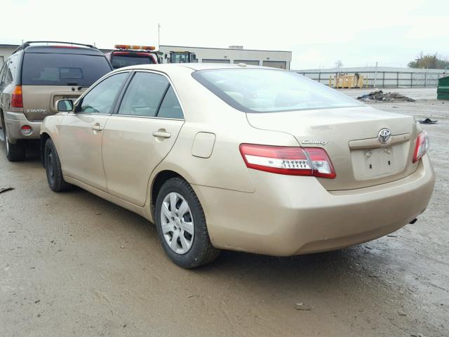 4T1BF3EK8BU658515 - 2011 TOYOTA CAMRY BASE BEIGE photo 3