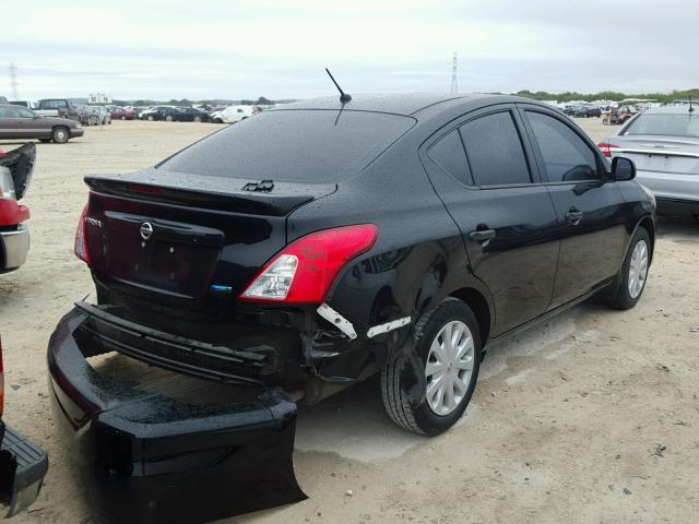 3N1CN7AP2FL880409 - 2015 NISSAN VERSA S BLACK photo 4