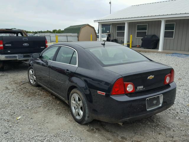 1G1ZC5EB4AF226054 - 2010 CHEVROLET MALIBU 1LT BLACK photo 3