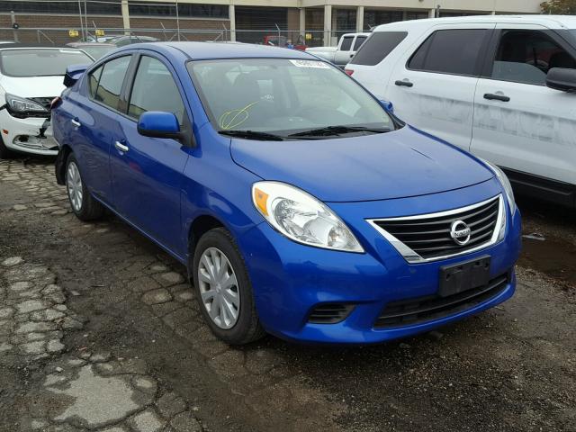 3N1CN7AP0EL839386 - 2014 NISSAN VERSA S BLUE photo 1