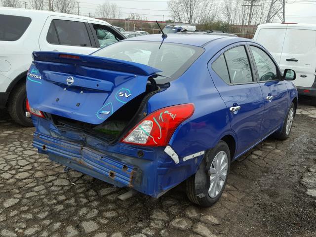 3N1CN7AP0EL839386 - 2014 NISSAN VERSA S BLUE photo 4