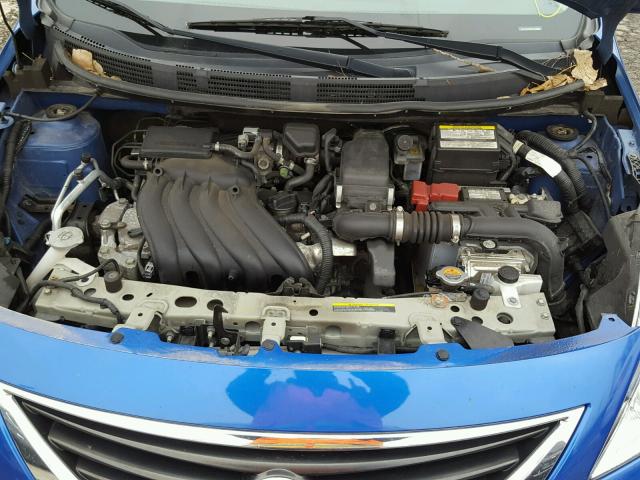 3N1CN7AP0EL839386 - 2014 NISSAN VERSA S BLUE photo 7