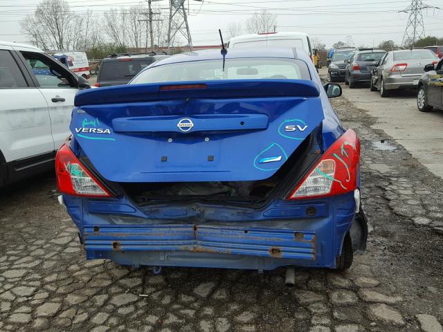 3N1CN7AP0EL839386 - 2014 NISSAN VERSA S BLUE photo 9