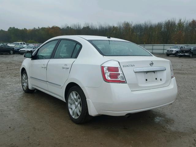 3N1AB6AP3AL650445 - 2010 NISSAN SENTRA WHITE photo 3