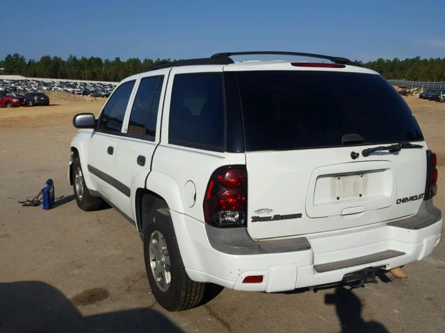 1GNDS13S042177101 - 2004 CHEVROLET TRAILBLAZE WHITE photo 3