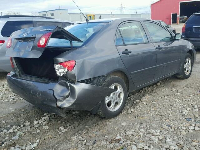 2T1BR32E36C668687 - 2006 TOYOTA COROLLA CE GRAY photo 4