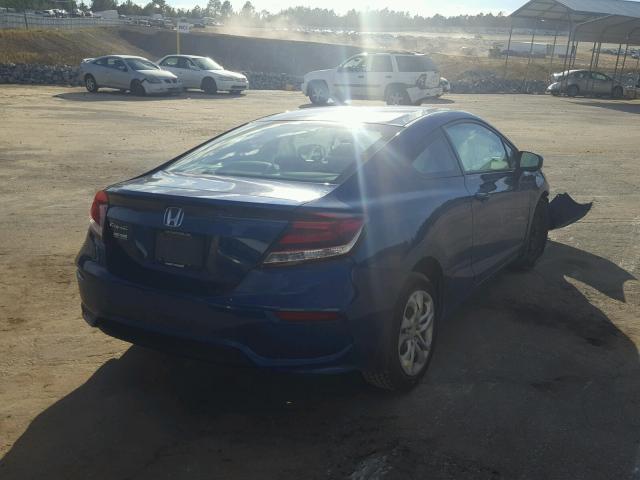 2HGFG3B52EH503842 - 2014 HONDA CIVIC LX BLUE photo 4