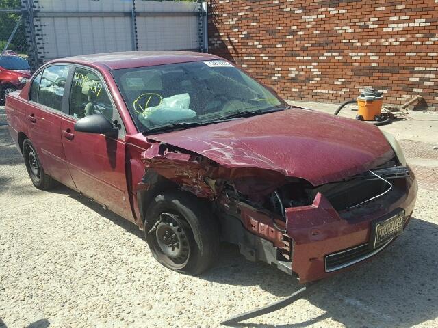 1G1ZS51F06F162209 - 2006 CHEVROLET MALIBU LS მუქწითელი ფოტო 1