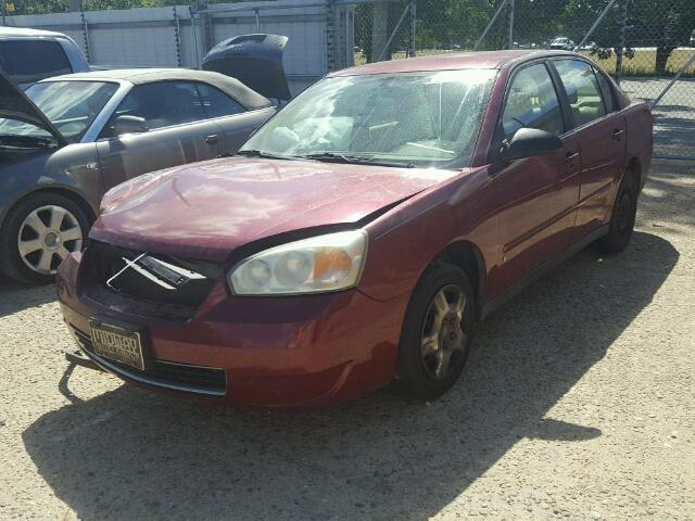 1G1ZS51F06F162209 - 2006 CHEVROLET MALIBU LS მუქწითელი ფოტო 2