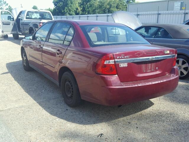 1G1ZS51F06F162209 - 2006 CHEVROLET MALIBU LS მუქწითელი ფოტო 3