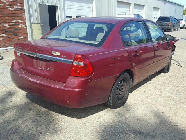 1G1ZS51F06F162209 - 2006 CHEVROLET MALIBU LS MAROON photo 4