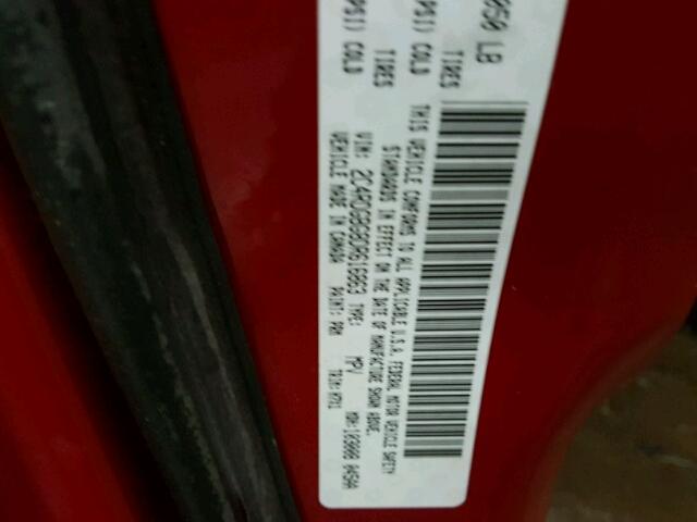 2C4RDGBG8DR616863 - 2013 DODGE GRAND CARA RED photo 10