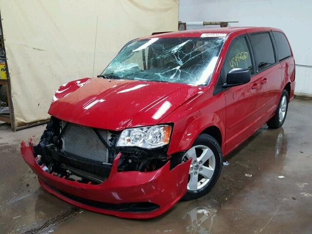 2C4RDGBG8DR616863 - 2013 DODGE GRAND CARA RED photo 2