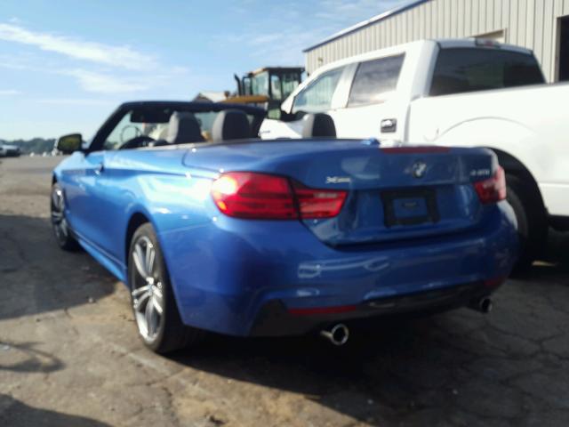 WBA4U1C30H5A16375 - 2017 BMW 440XI BLUE photo 3