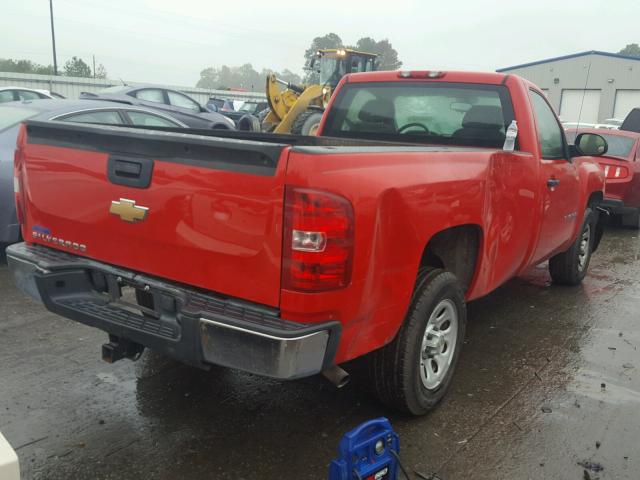 1GCEC14X58Z108566 - 2008 CHEVROLET SILVERADO RED photo 4