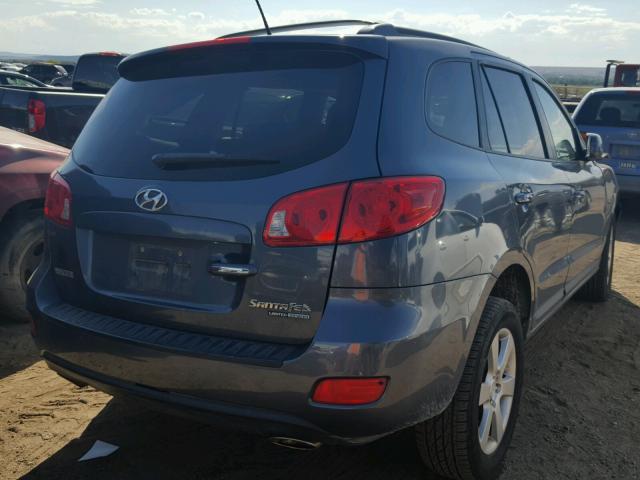 5NMSH73E38H226322 - 2008 HYUNDAI SANTA FE S BLUE photo 4