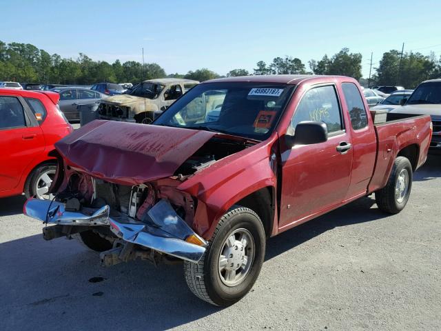 1GCCS198068308303 - 2006 CHEVROLET COLORADO MAROON photo 2