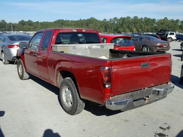 1GCCS198068308303 - 2006 CHEVROLET COLORADO MAROON photo 3