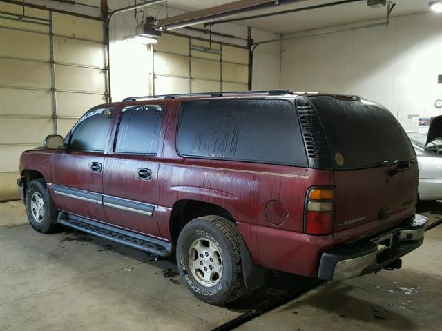 1GNFK16Z35J100909 - 2005 CHEVROLET SUBURBAN BURGUNDY photo 3