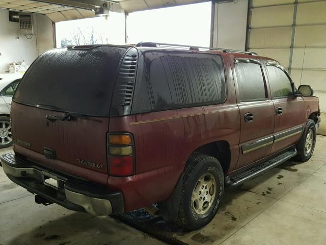 1GNFK16Z35J100909 - 2005 CHEVROLET SUBURBAN BURGUNDY photo 4