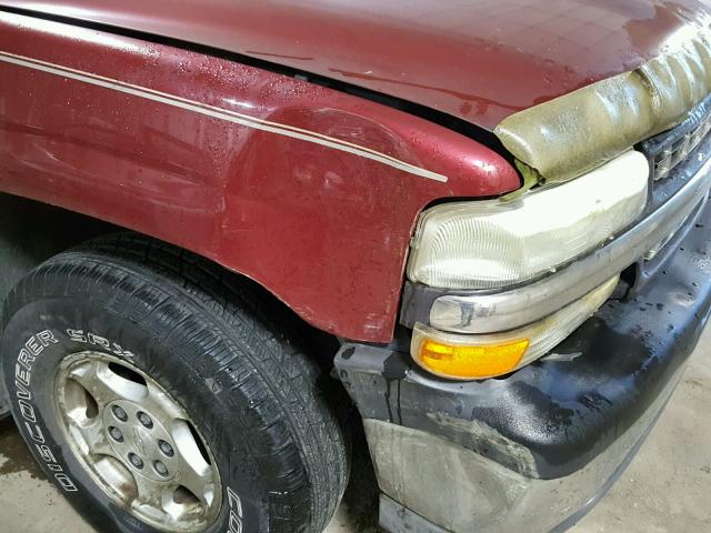 1GNFK16Z35J100909 - 2005 CHEVROLET SUBURBAN BURGUNDY photo 9