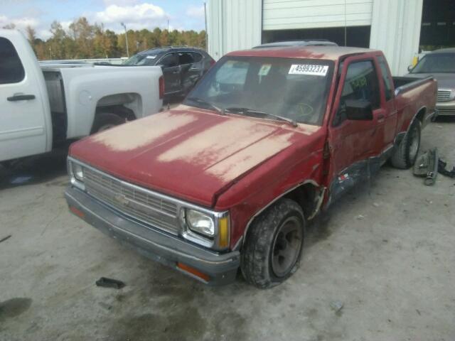 1GTCS19Z0M8505588 - 1991 GMC SONOMA RED photo 2