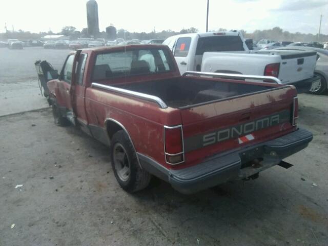 1GTCS19Z0M8505588 - 1991 GMC SONOMA RED photo 3