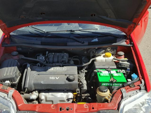 KL1TD66626B539966 - 2006 CHEVROLET AVEO BASE Қызыл фото 7