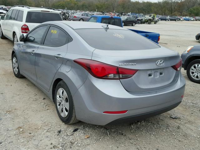 5NPDH4AE1GH748183 - 2016 HYUNDAI ELANTRA SE SILVER photo 3