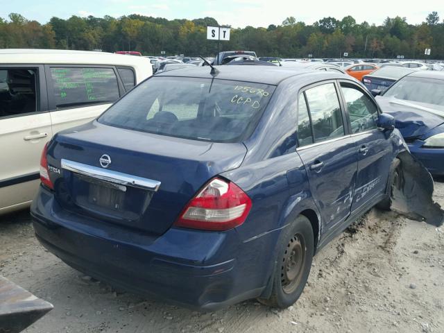 3N1BC11E99L382547 - 2009 NISSAN VERSA S BLUE photo 4