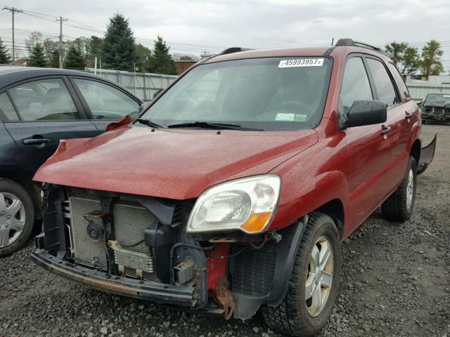 KNDJE723397584243 - 2009 KIA SPORTAGE L RED photo 2