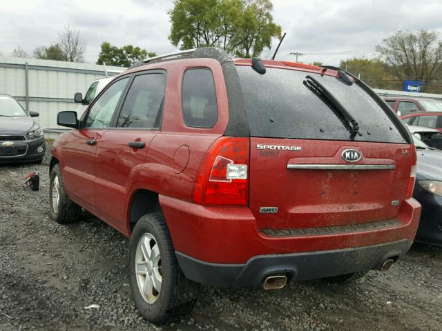 KNDJE723397584243 - 2009 KIA SPORTAGE L RED photo 3