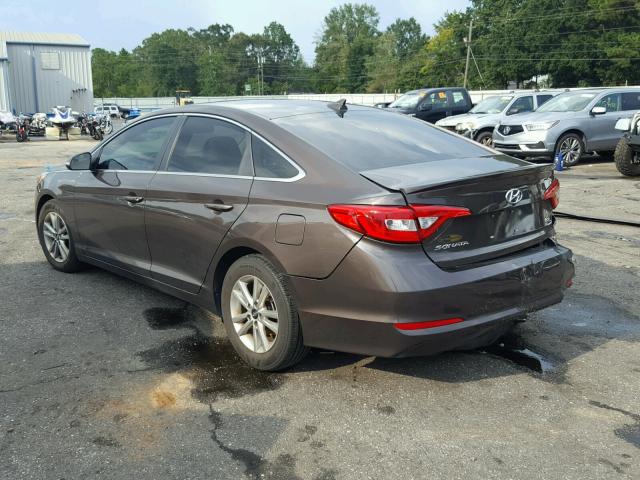 5NPE24AA9FH113570 - 2015 HYUNDAI SONATA ECO BROWN photo 3