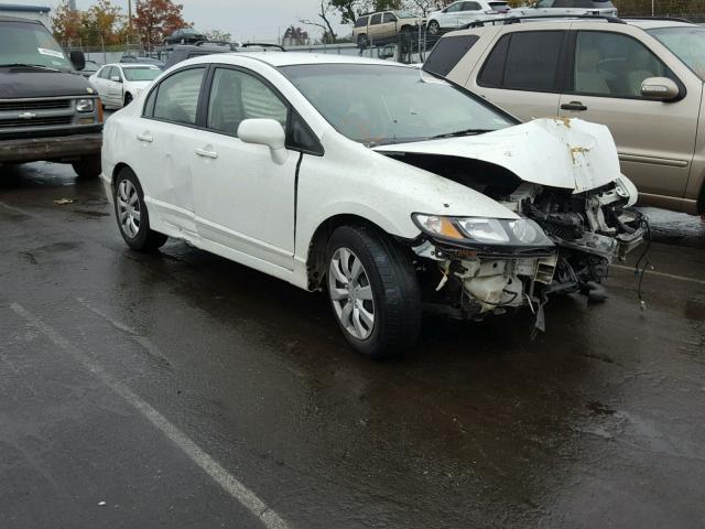 2HGFA16589H543915 - 2009 HONDA CIVIC LX WHITE photo 1