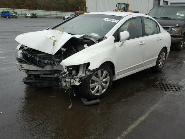 2HGFA16589H543915 - 2009 HONDA CIVIC LX WHITE photo 2