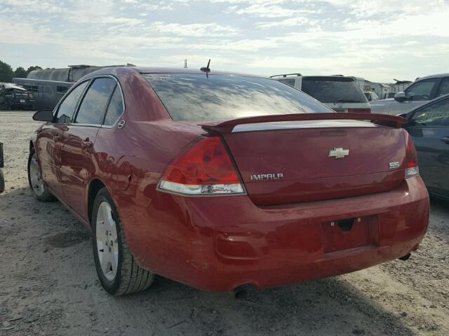 2G1WD58C389141536 - 2008 CHEVROLET IMPALA SUP RED photo 3