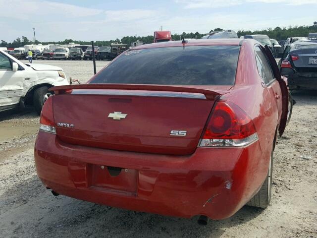 2G1WD58C389141536 - 2008 CHEVROLET IMPALA SUP RED photo 4