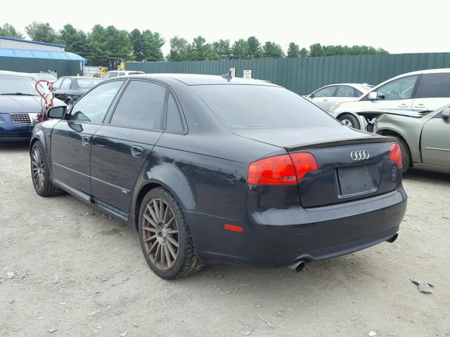 WAUEF78E67A008747 - 2007 AUDI A4 S-LINE BLACK photo 3