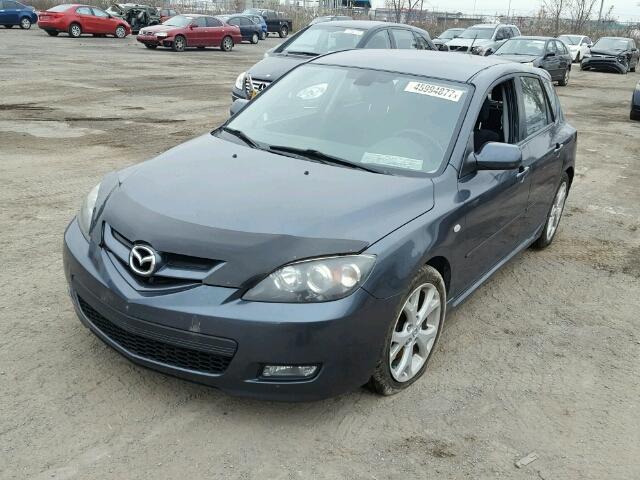 JM1BK343481138168 - 2008 MAZDA 3 HATCHBAC GRAY photo 2