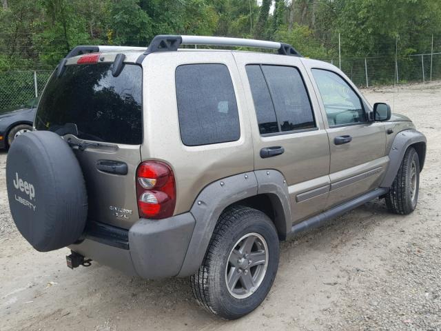 1J8GL38K25W520968 - 2005 JEEP LIBERTY RE 绿色 照片 4