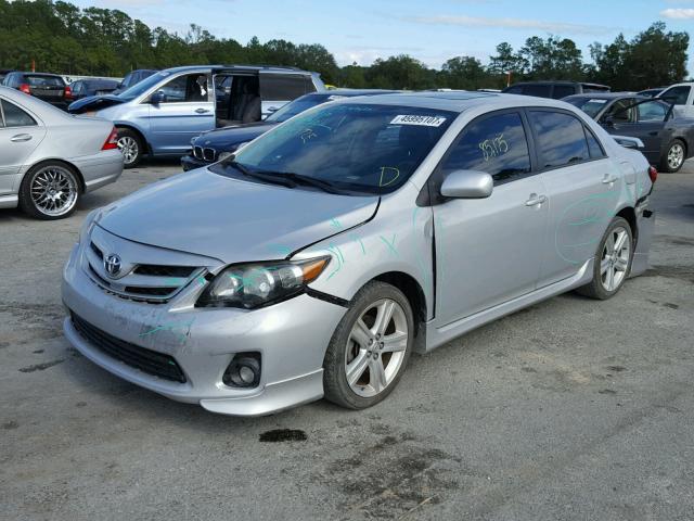 5YFBU4EE0DP215494 - 2013 TOYOTA COROLLA BA SILVER photo 2