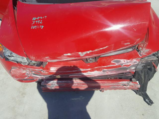 2HGFG12818H526161 - 2008 HONDA CIVIC EX RED photo 7