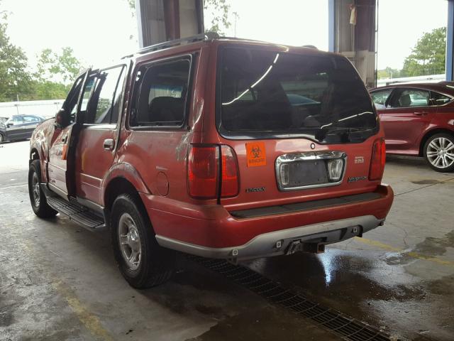 5LMFU28R22LJ10359 - 2002 LINCOLN NAVIGATOR 勃艮第红 照片 3